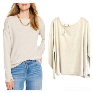 Nic+Zoe Sparkle lightweight knit Long Sleeve Top Sz 2X